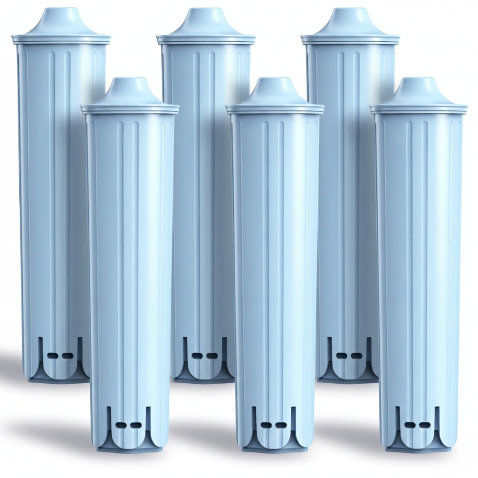 GLACIER FRESH (6er-Pack) Wasserfilter für Blue, 71312 blau Filterpatrone Kompatibel mit Jura IMPRESSA F50 F55 A1 A9 C5 C9 J90 J95 GIGA, ENA Micro, Reduziert Kalk, BPA-frei, TÜV SÜD Zertifiziert