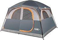 UNP 6-Person Waterproof Windproof Camping Tent - Easy 5-Min Setup, Double Layer Family Tent 10x9x78in with Mesh Door & Windows