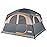 UNP Tents 6 Person Waterproof Windproof Easy Setup,Double Layer Family Camping Tent with 1 Mesh Door & 5 Large Mesh Windows -10\'X9\'X78in(H) Gray