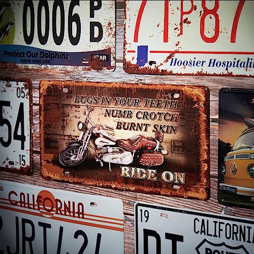 Image of Harley Ride On Multipurpose Metal Signs - License Wall Plate, Decorative Car Tag - Ideal for Cafe, Restaurant, Shop, Home, Hotel, Club, Office, Living Area