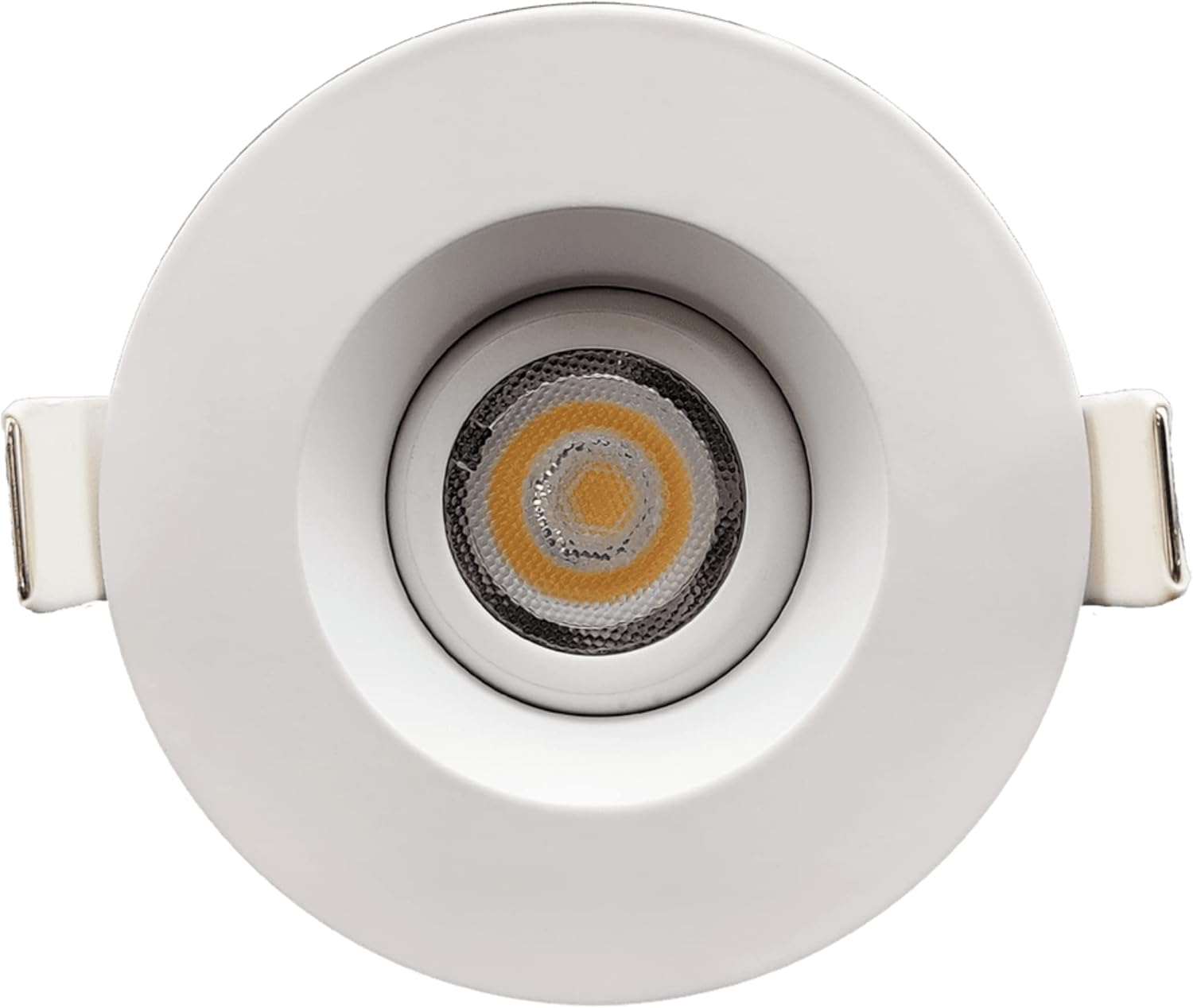 2 inch Gimbal Round Downlight Luminaire, White Finish, LED Recessed Light Fixtures Ceiling Lights, Dimmable 5W=50W, 400 Lumens, CRI 90+,IC Rated, 5CCT Selectable 2700K|3000K|3500K|4100K|5000K