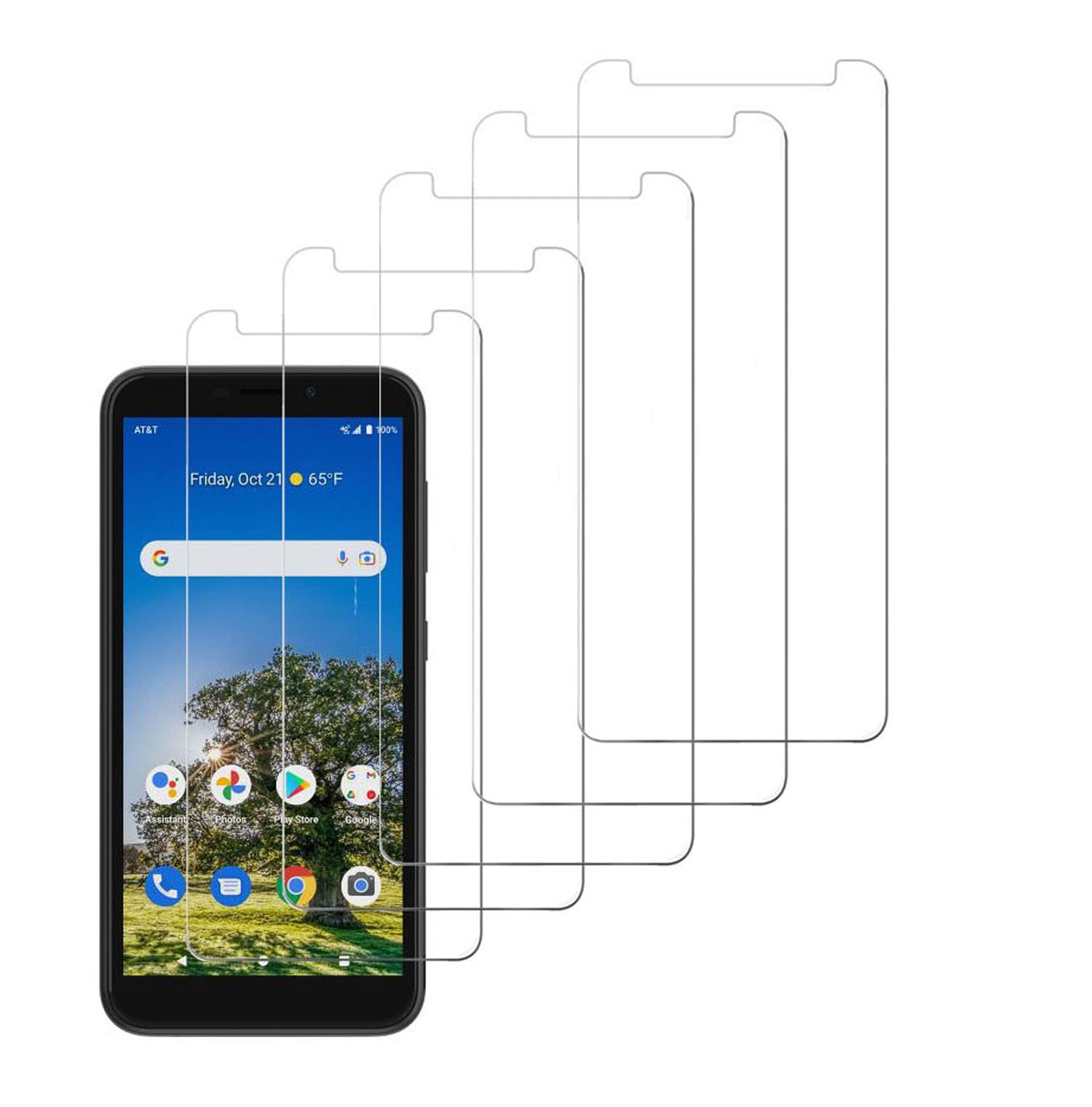 [5 Pack] for Foxx Foxxd A56 Screen Protector,Scratch Resistant Bubble Free Anti-Fingerprints HD Clear,Case Friendly,Tempered Glass Film for Foxx-A56