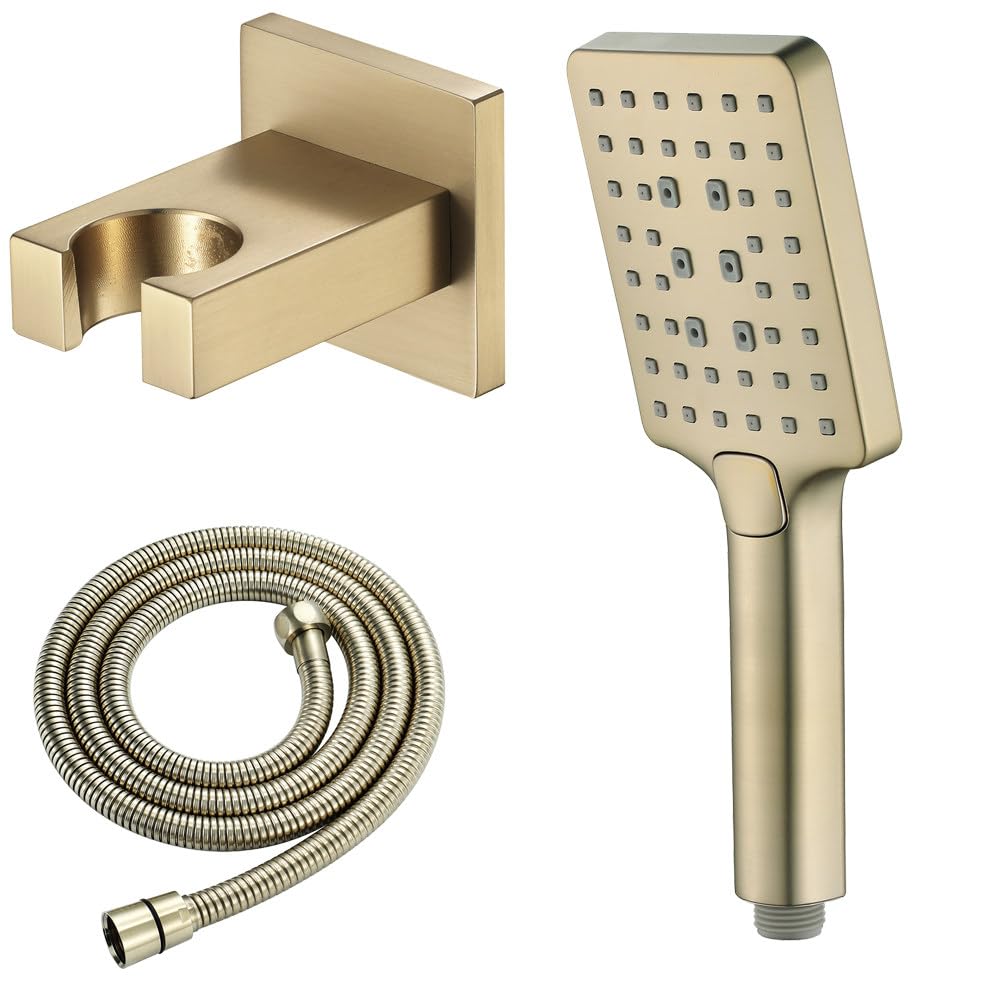 Doccino per Doccia con Flessibile 1,5m e Supporto, Doccetta per Doccia con 3 modalità di Getto, Manuale Soffione Doccia, Alta Pressione e Risparmio Idrico, Ideale per Bagno e Vasca