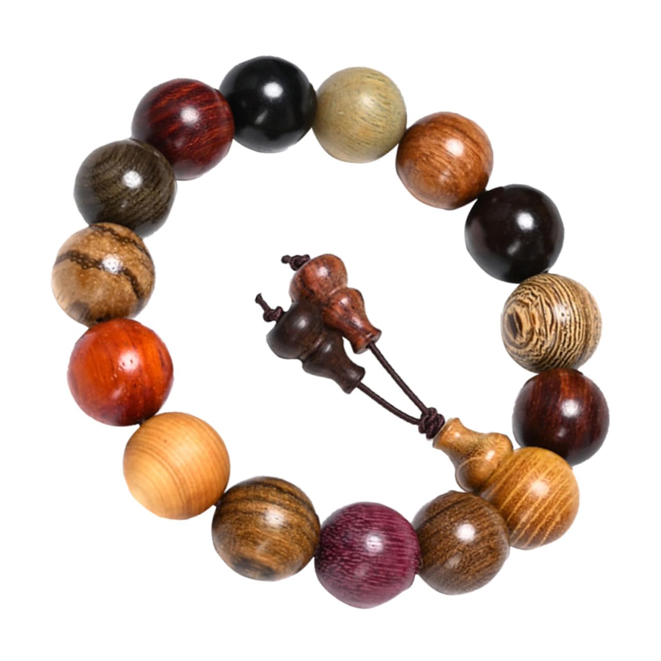 YSJNGF Sandelholzperlen Dehnbare Halshütte Halskette Gute Stimmung Herren Halsketten Handschmuck Buddha Gebet BEELE HOLZENTE