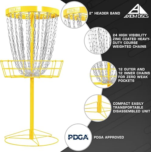 Miniatura 8 de Axiom Discs Cesta de golf Pro de 24 cadenas