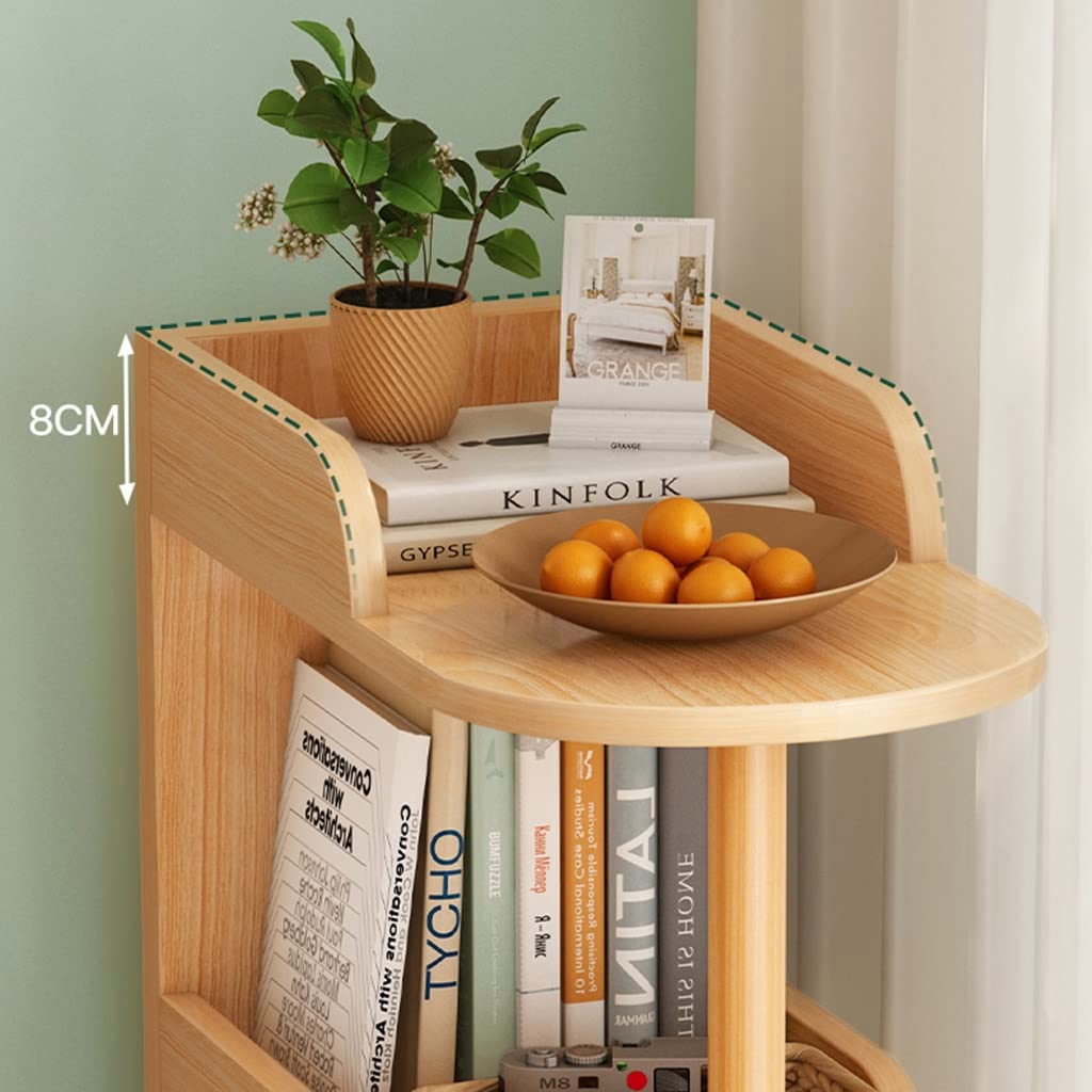 Librería de 2 a 6 Niveles, estantería de Esquina con Escalera Independiente, Estante de exhibición de Almacenamiento de Estilo Moderno para Sala de Estar, Dormitorio, Pasillo, Oficina (Colo