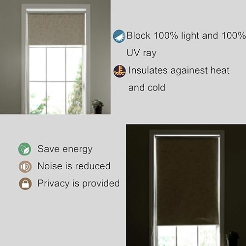 Miniatura 5 de PASSENGER PIGEON Persianas enrollables personalizadas de tela impermeable 100% opaca con aislamiento térmico, color naranja, tamaño personalizado