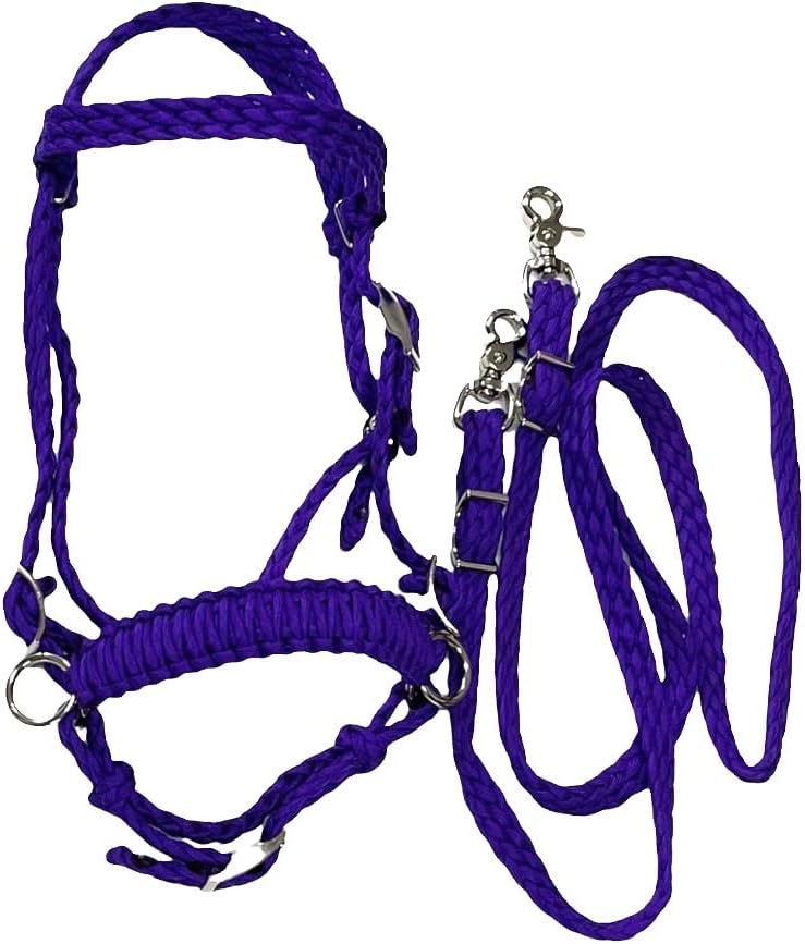 Purple pony bitless bridle pony tack side pull hackamore