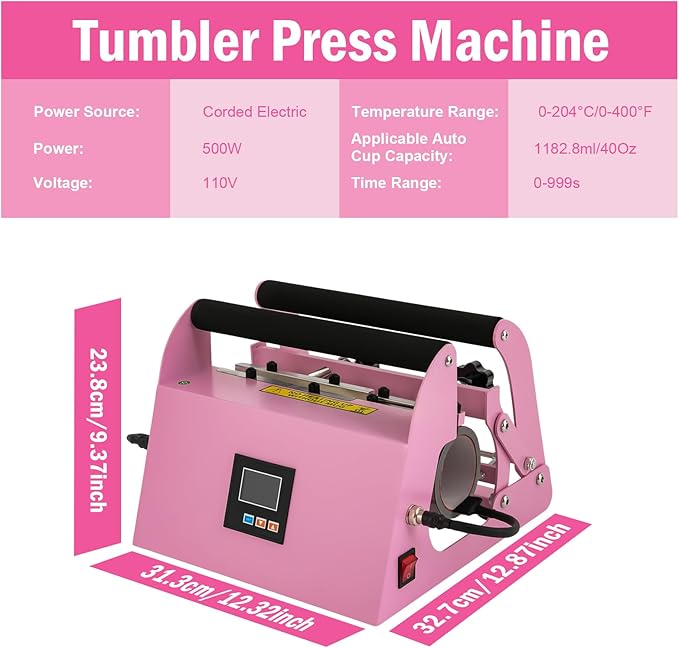 Termofijadora para Tumbler 40 OZ, Prensa de Calor 110V para Sublimación miniatura 2