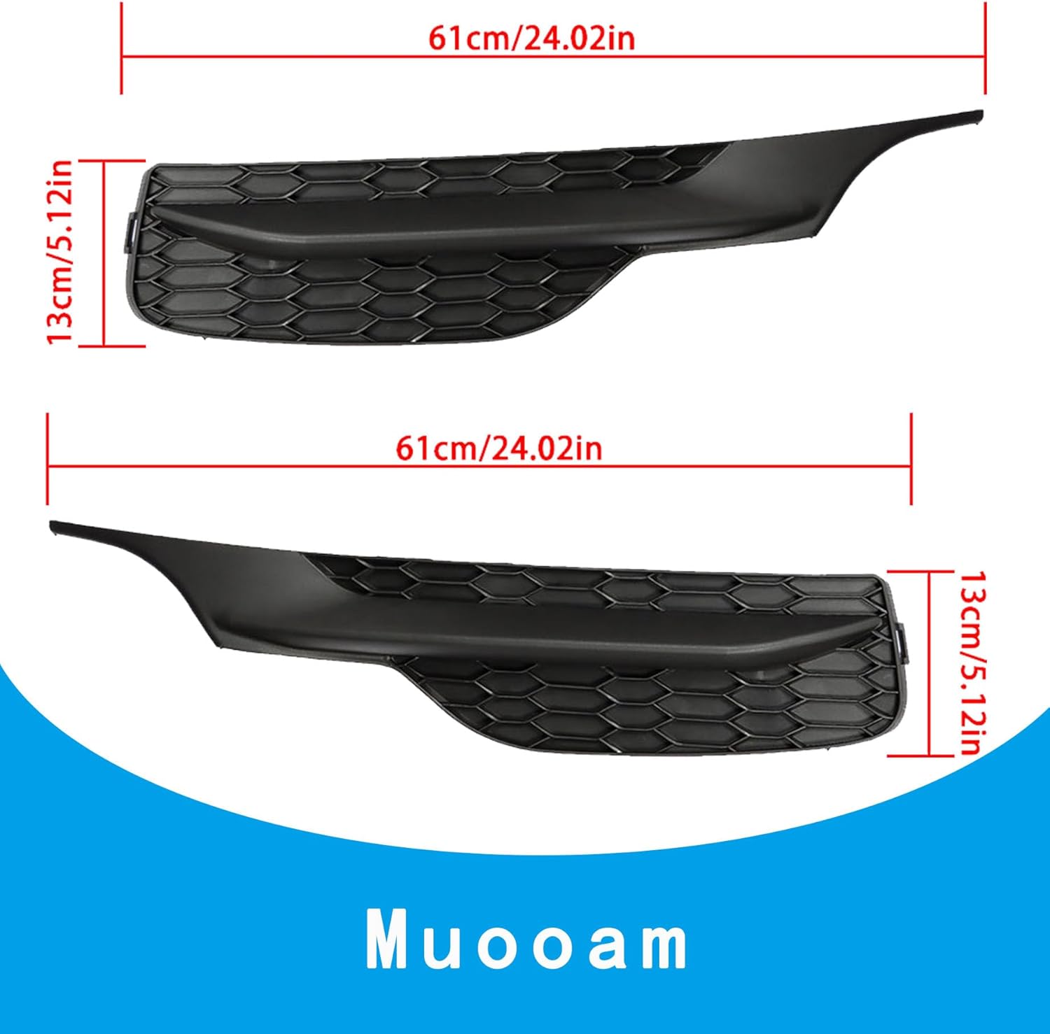 1 Pair of Front Bumper Fog Light Cover Left & Right Side Replacement for Accord 2016-2017