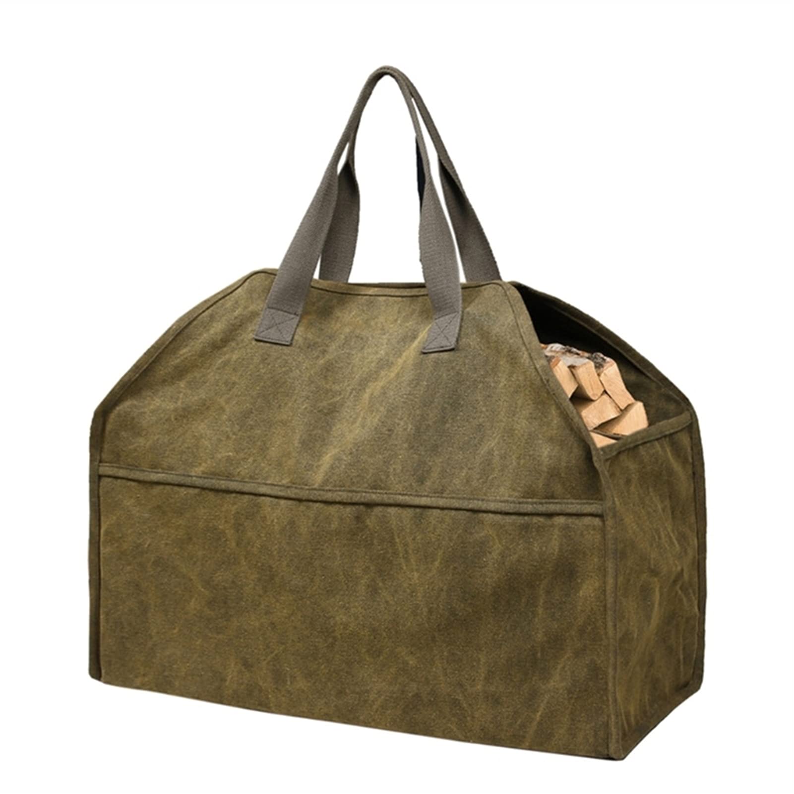 Torba do przechowywania płótna Firewood - Przenośny organizer Tote do opalania na zewnątrz i akcesoria drewniane