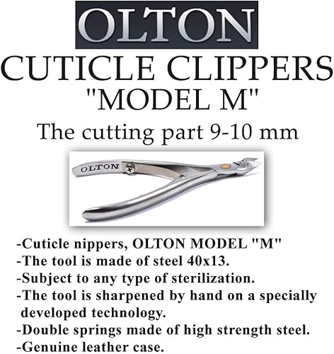 Miniatura 3 de OLTON - Herramienta de manicura profesional hecha a mano pedicura  Olton Pinzas pinzas de cutículas  S 0276-0354in  M 0354-0472in  L 0512-0630in
