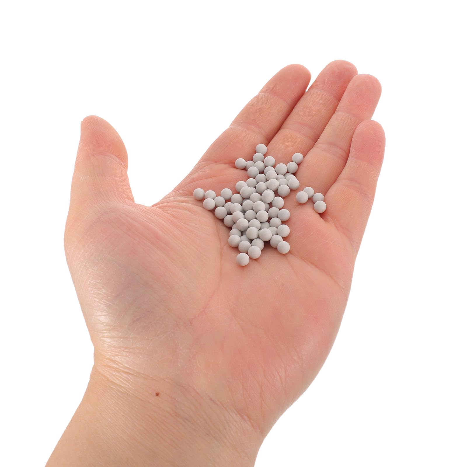 STOBAZA Keramik Pellets für Schmuckpoliermaschine Weiß Rund 1000g Effiziente Reinigung und Sanfte Kratzerentfernung für Trommelpoliergeräte