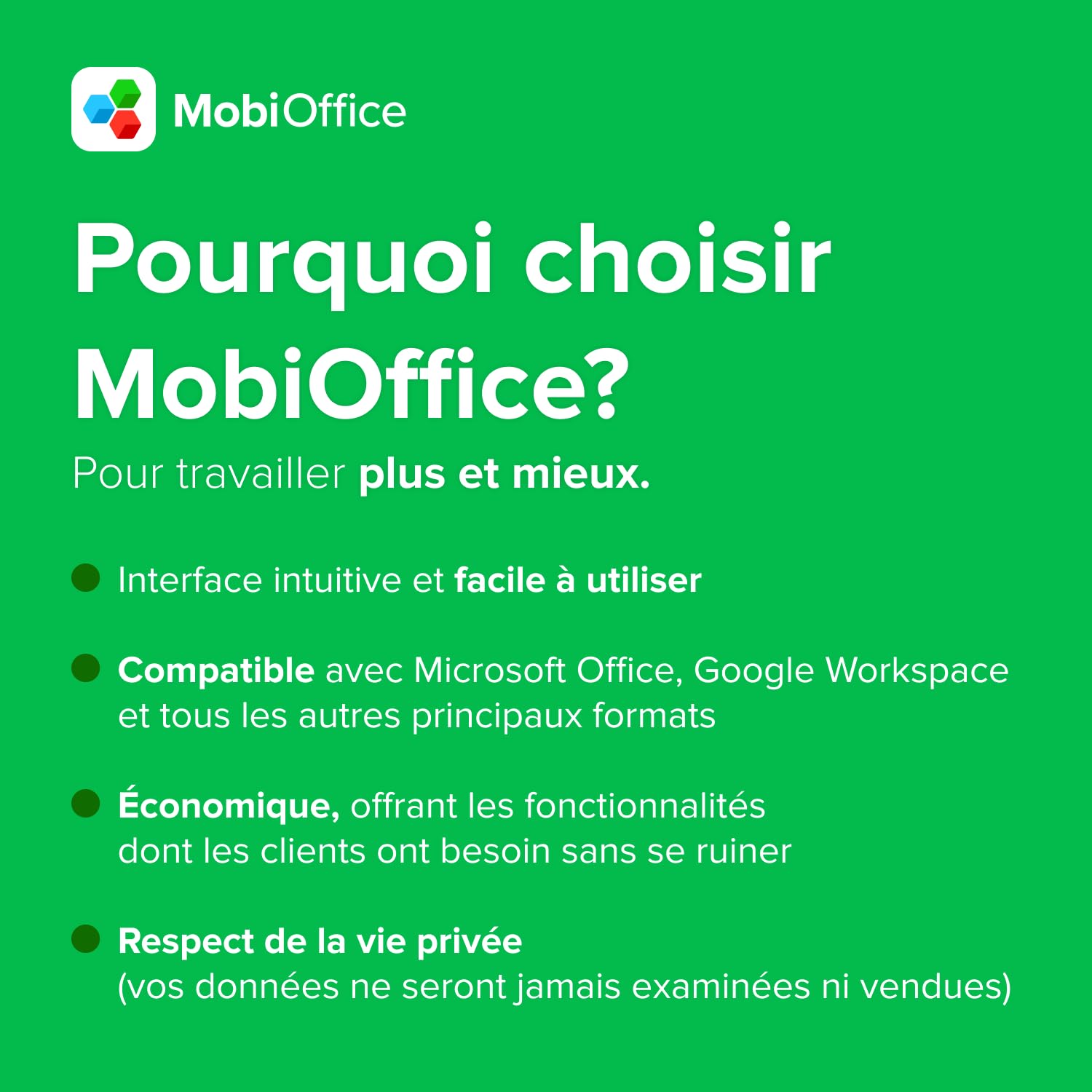 Suite de bureau 4 en 1 MobiOffice Premium pour Windows | Licence Premium | Traitement de texte, feuilles de calcul, présentations, messagerie + lecteur PDF gratuit