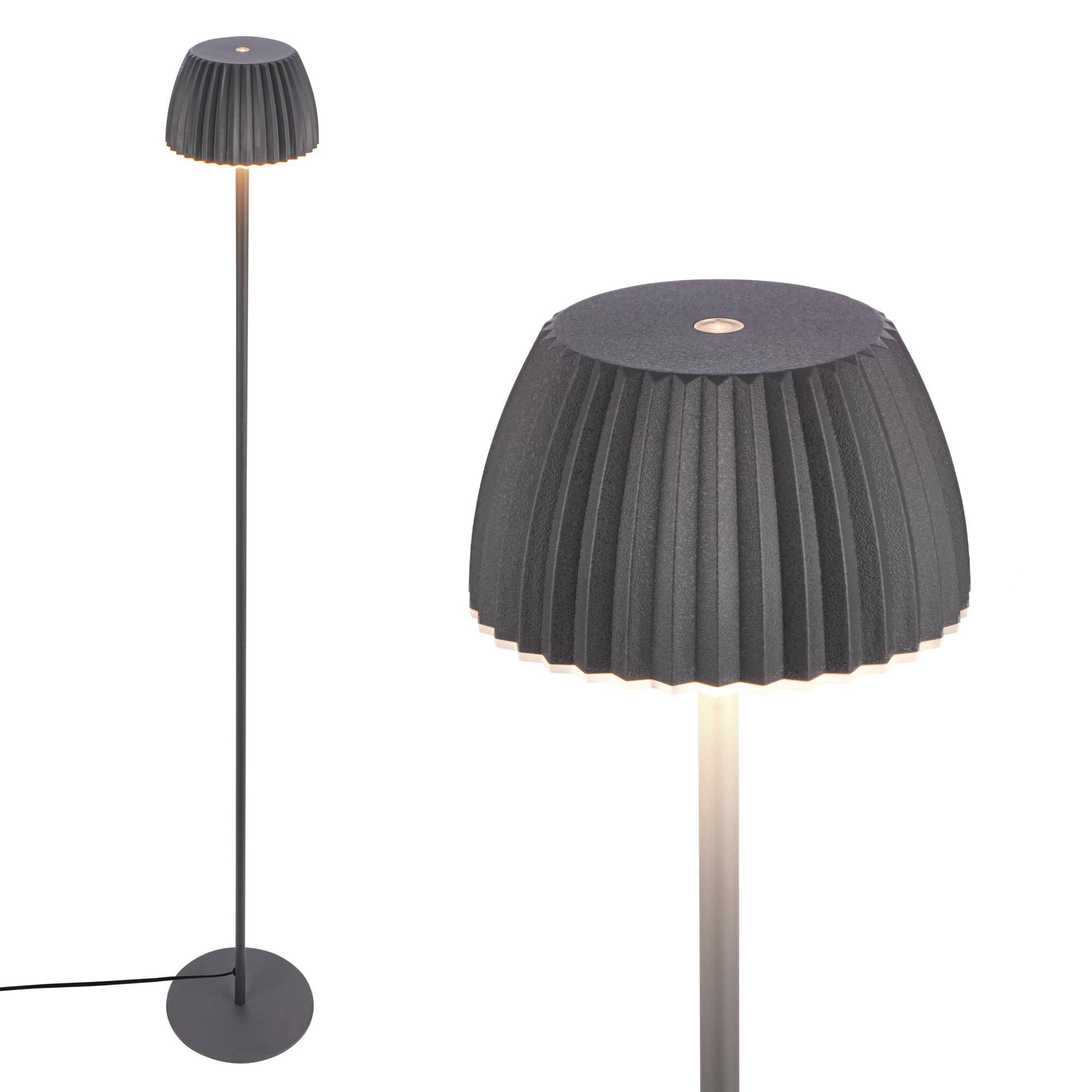 Briloner Led Floor Lamp Loca, Anthracite, Height 123 Cm Plastic/Metal