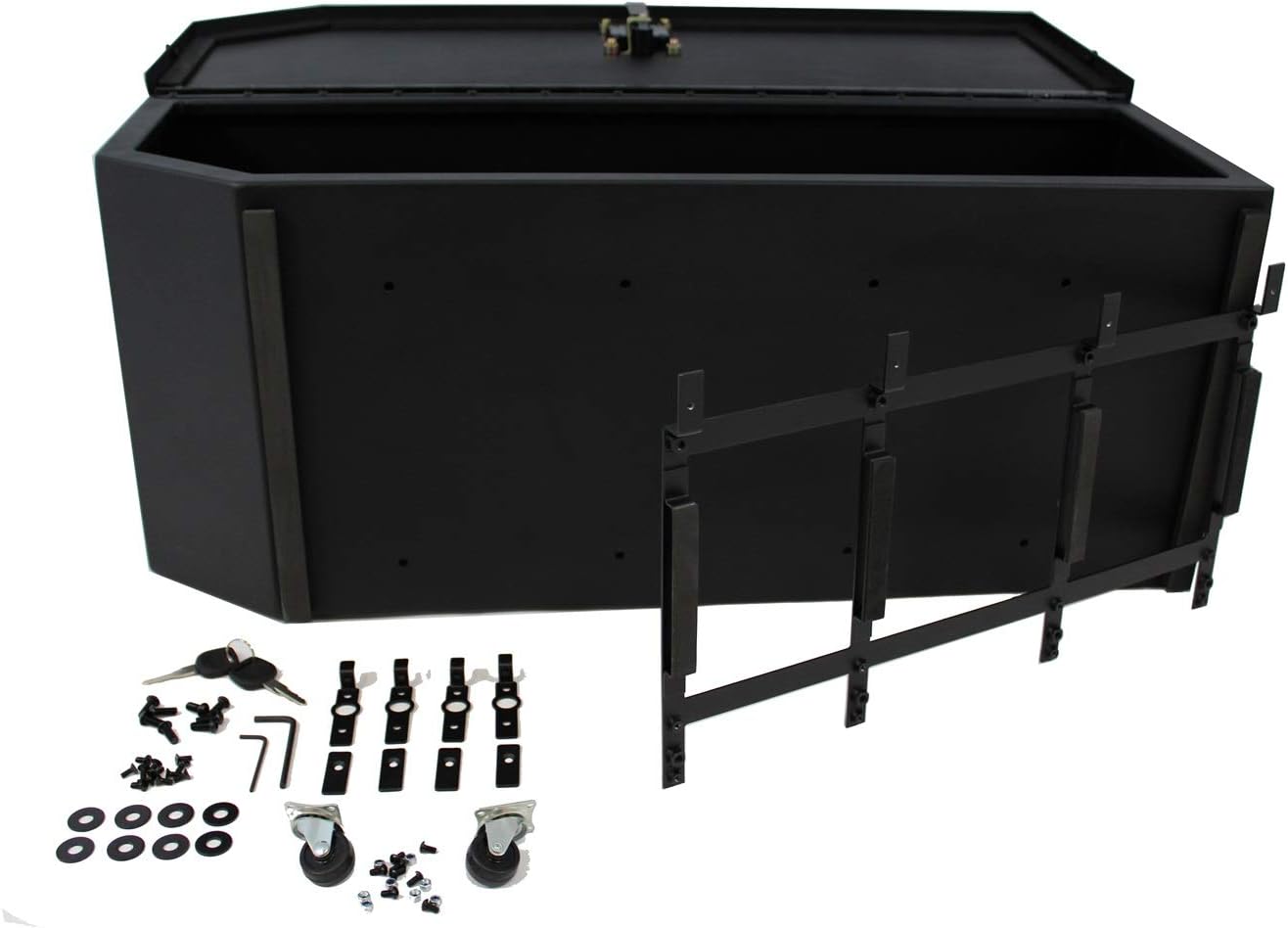 Carrichs Tailgate Storage Box Compatible With 2007-2017 Wrangler JK (without Rear Side Sub Woofer) Matte Black