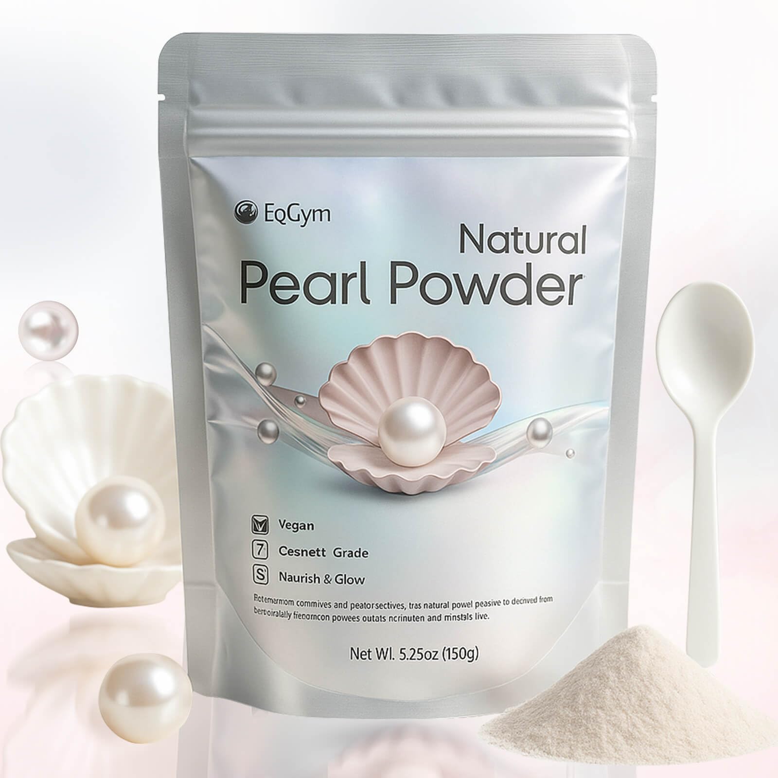 Pure Pearl Powder for Skin - 5.29oz Natural Freshwater Pearl Powder for Face Mask, All Skin Types, DIY Mask, Skincare, Spa, Finishing Powder, Pore