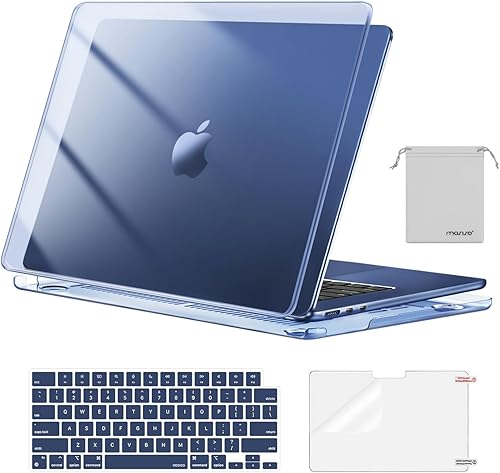 Miniatura 118 de MOSISO Funda compatible con MacBook Air de 15 pulgadas M4 M3 M2 2025 2024 2023 versión A3241 A3114 A2941 con Touch ID, funda rígida de plástico