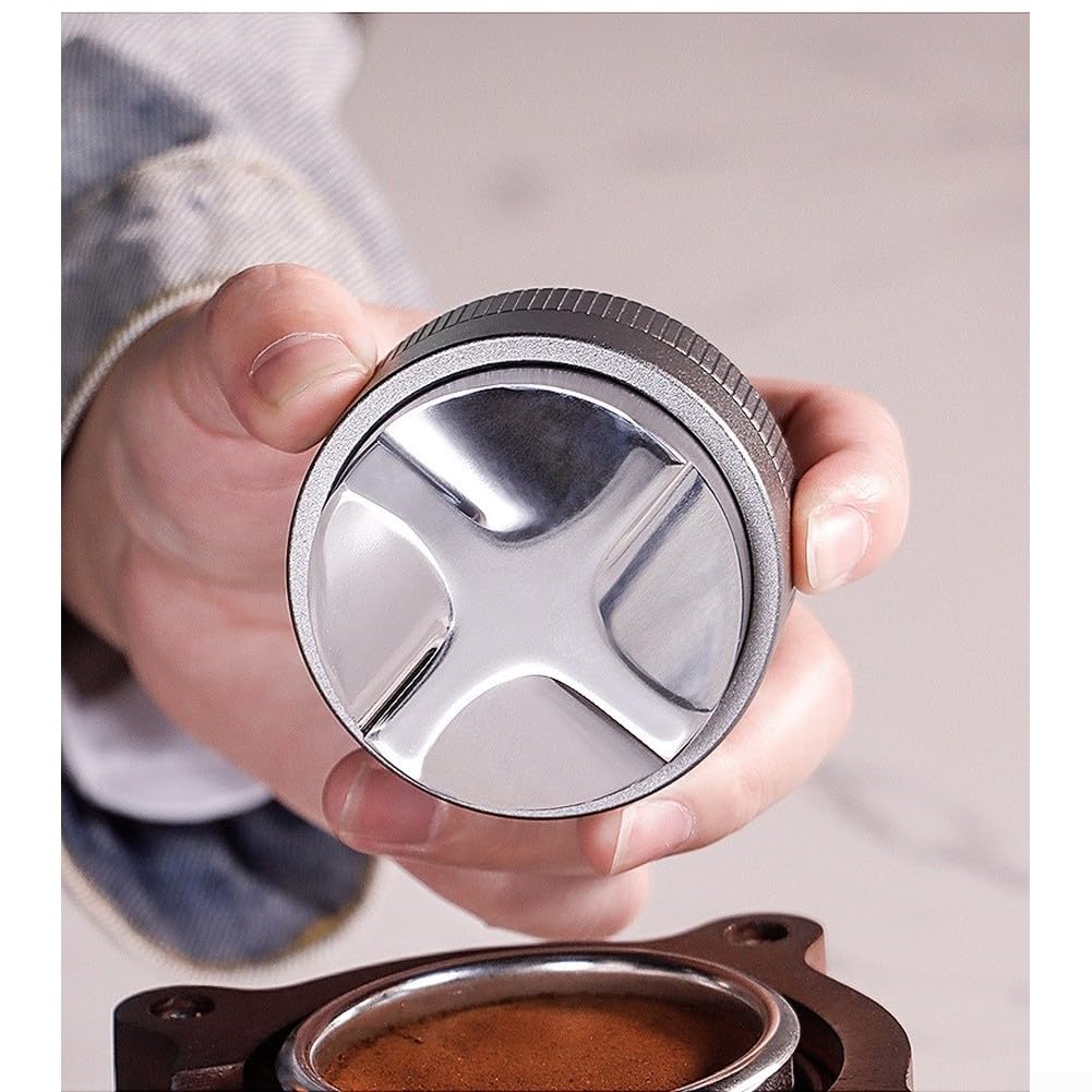 Distributore per espresso 53mm Profondità Variabile Distributore(Silver 51mm+Thread)