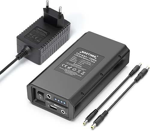 NASTIMA 12V 6000mAh LiFePO4 Battery Power Pack with 12V 9V