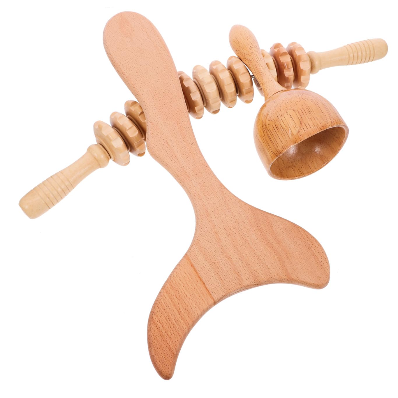 Alipis Bastone da Massaggio in Legno per Tutto Corpo, Massaggiatore Muscolare Leggero, Facile da Trasportare e Riporre, per Rilassare i Muscoli a Casa
