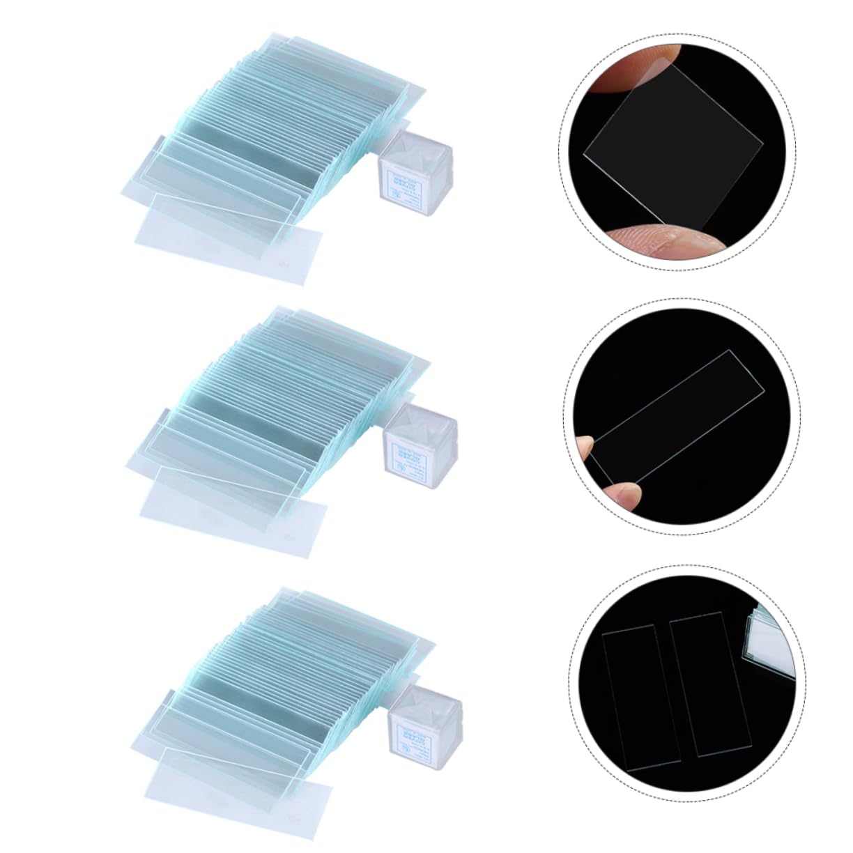 Microscope Slide Kit 450 Pezzi in Vetro, Glass Slides | Microscope Coverslip, Vetrini Microscopio Preparati, Accessori per Coprioggetto per Laboratori, Festa Scuola Decor