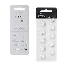 Hearing Aid Domes for Oticon Replacements, Oticon Minifit Single Vent Bass Domes (8 mm/2 Packs, Universal Domes for Oticon Hearing Aid Supplies. (6MM Double Vent)