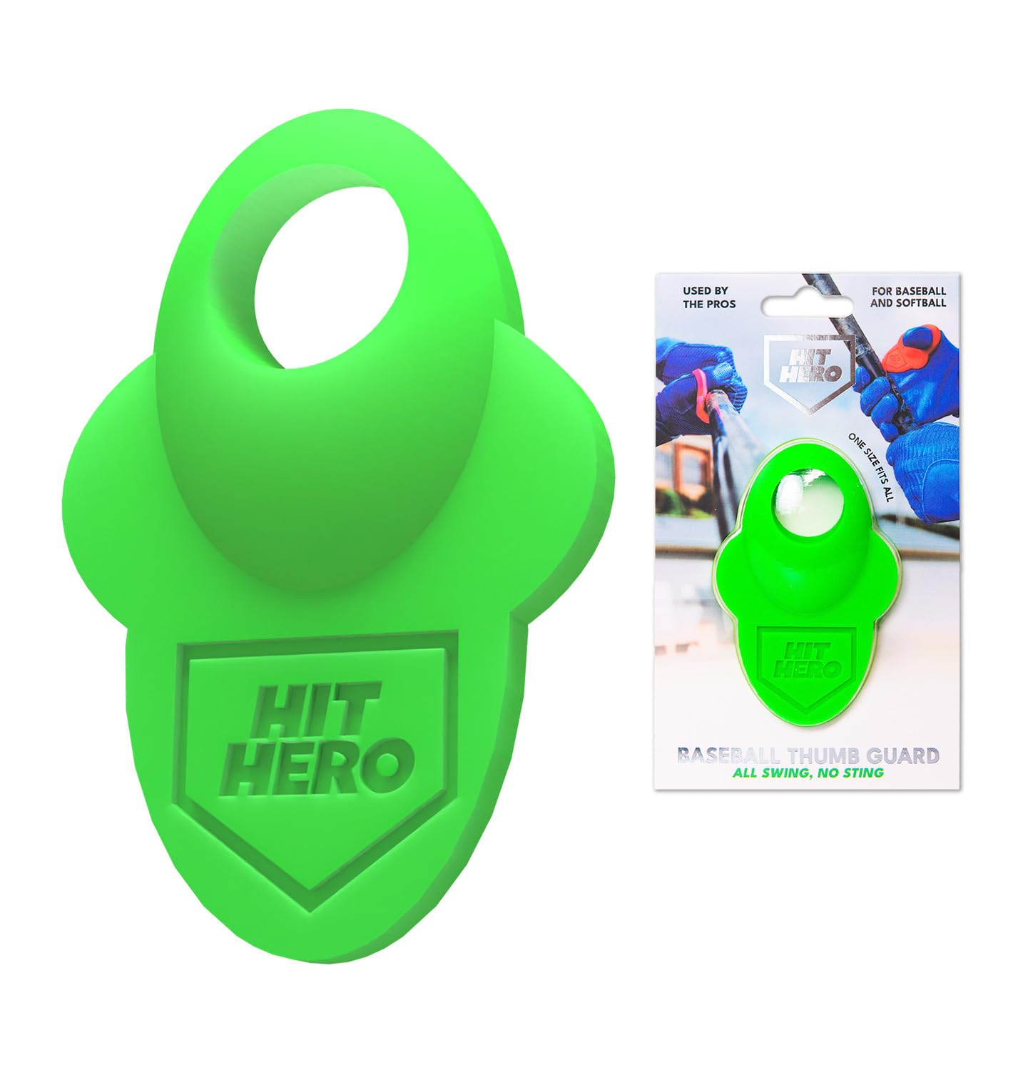 Hit Hero Baseball Thumb Guard, Batters Batting Grip, Finger Guard, Accessory, Batting Protection, Reduce Bat Sting, Hitter