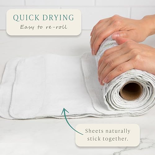 Miniatura 6 de May Bright - Toallas de papel reutilizables de 2 capas lavables, repuesto de toallas de papel de tela, 15 hojas de toallas de papel sin papel y