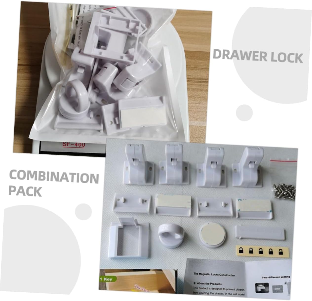 3sets Cupboard Girl Safety Locks Locks for Cupboard Doors Easy Installation Home Safety