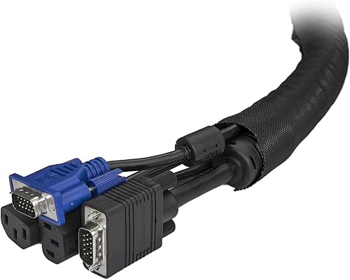Miniatura 8 de StarTech.com Funda de organización de cables de 6.5 pies (6.6 ft) - Envoltura flexible de cables en espiral - 1.0-1.5" de diámetro Funda expandible
