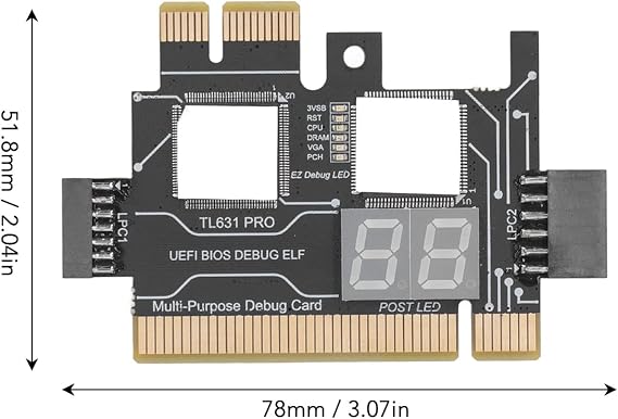 Motherboard Test Card Kit Post Test Analyzer for Laptop and PC Motherboard Diagnostic Adapter Card