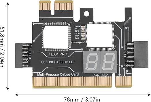Motherboard Test Card Kit Post Test Analyzer for Laptop and PC Motherboard Diagnostic Adapter Card