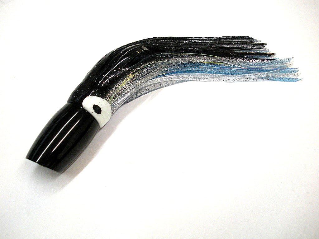 Black Slant Hawaiian Plunger Saltwater Big Game Trolling Lure for Marlin Tuna Mahi Wahoo