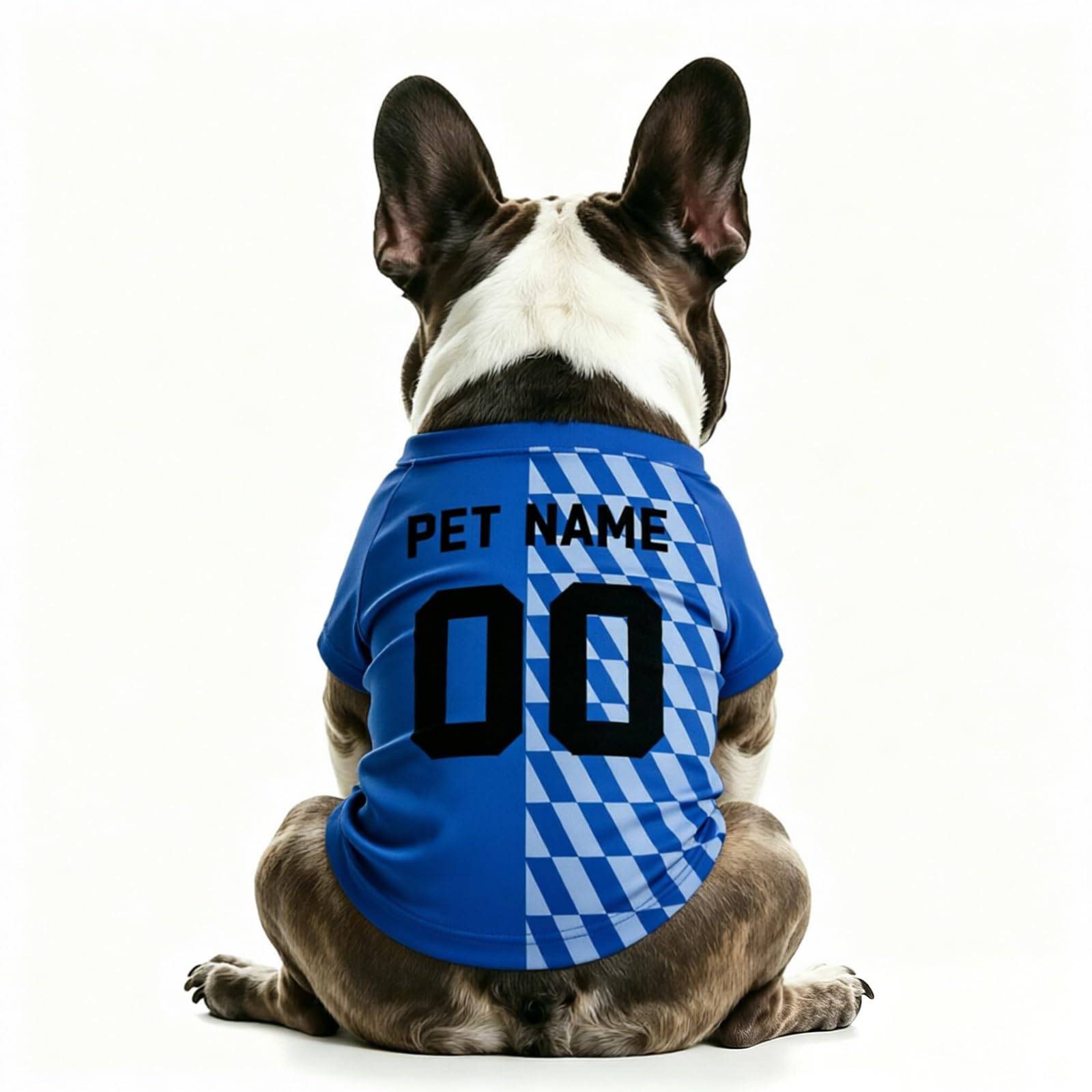 Personalised Dog T Shirt with WM EM Pet Apparel – Custom Name Number, Breathable Pullover Design, XS-5XL for Small Medium Dogs, Ideal Pets Gifts