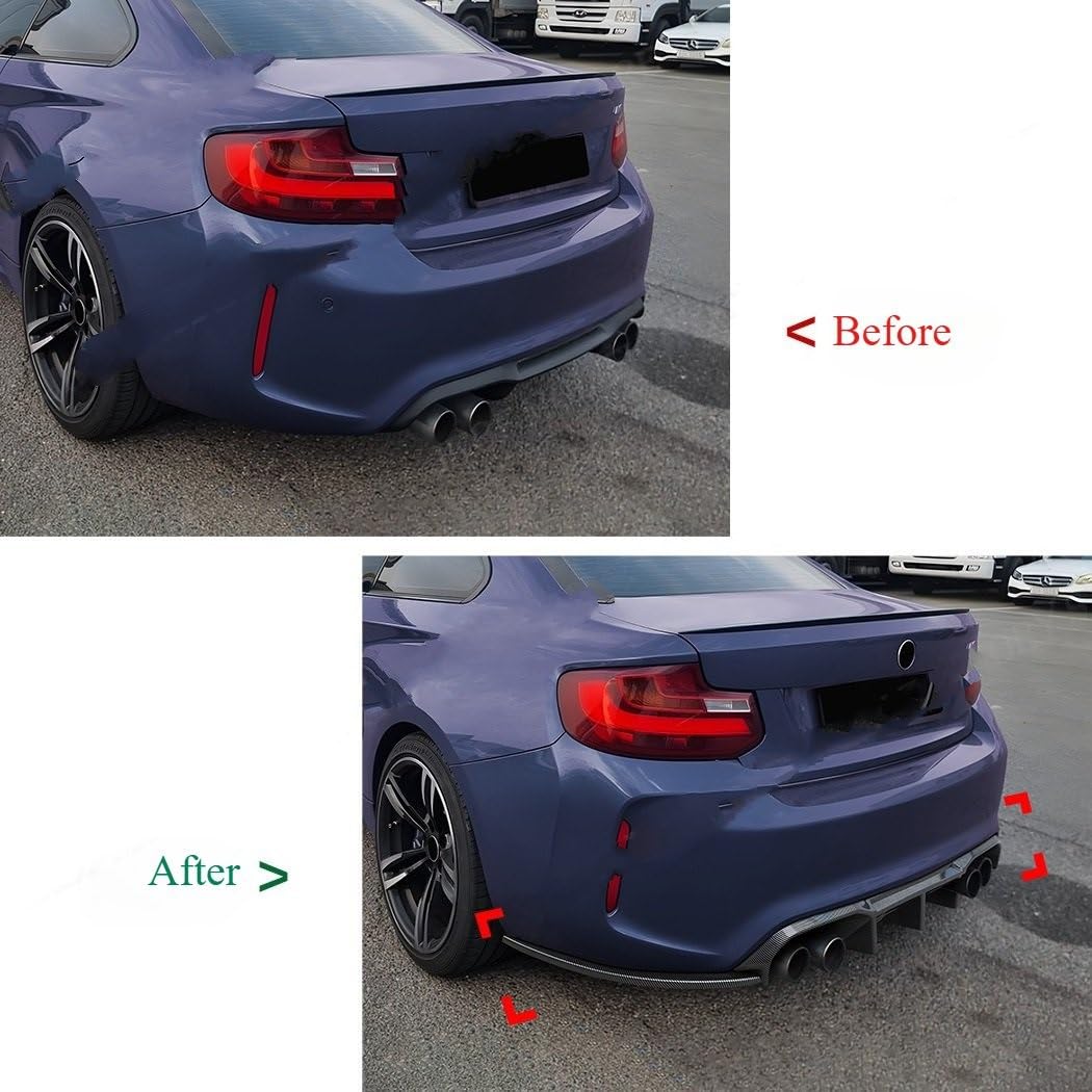 Uniwersalny spoiler Do BMW M2 F87 Diffuser Splitter Lip | 2016-2021 Tylny Spojler aerodynamiczny do motocykla