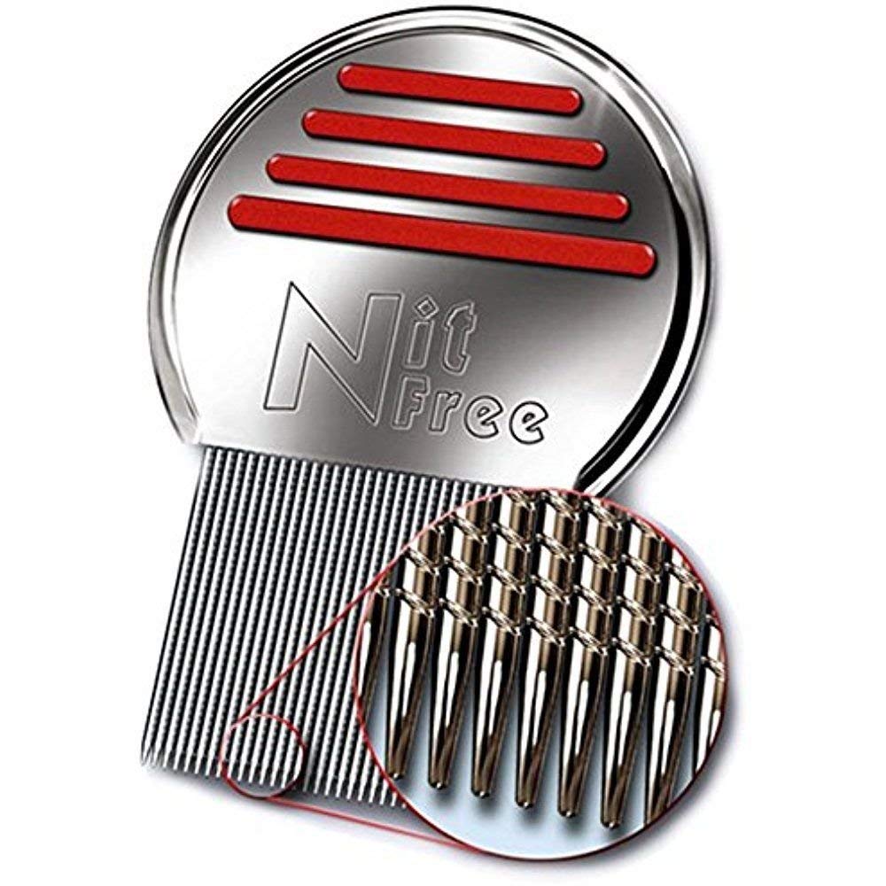 Nit Free Terminator Lice Comb, Professional Stainless Steel Comb for Head Lice Treatment, Pack of 10
