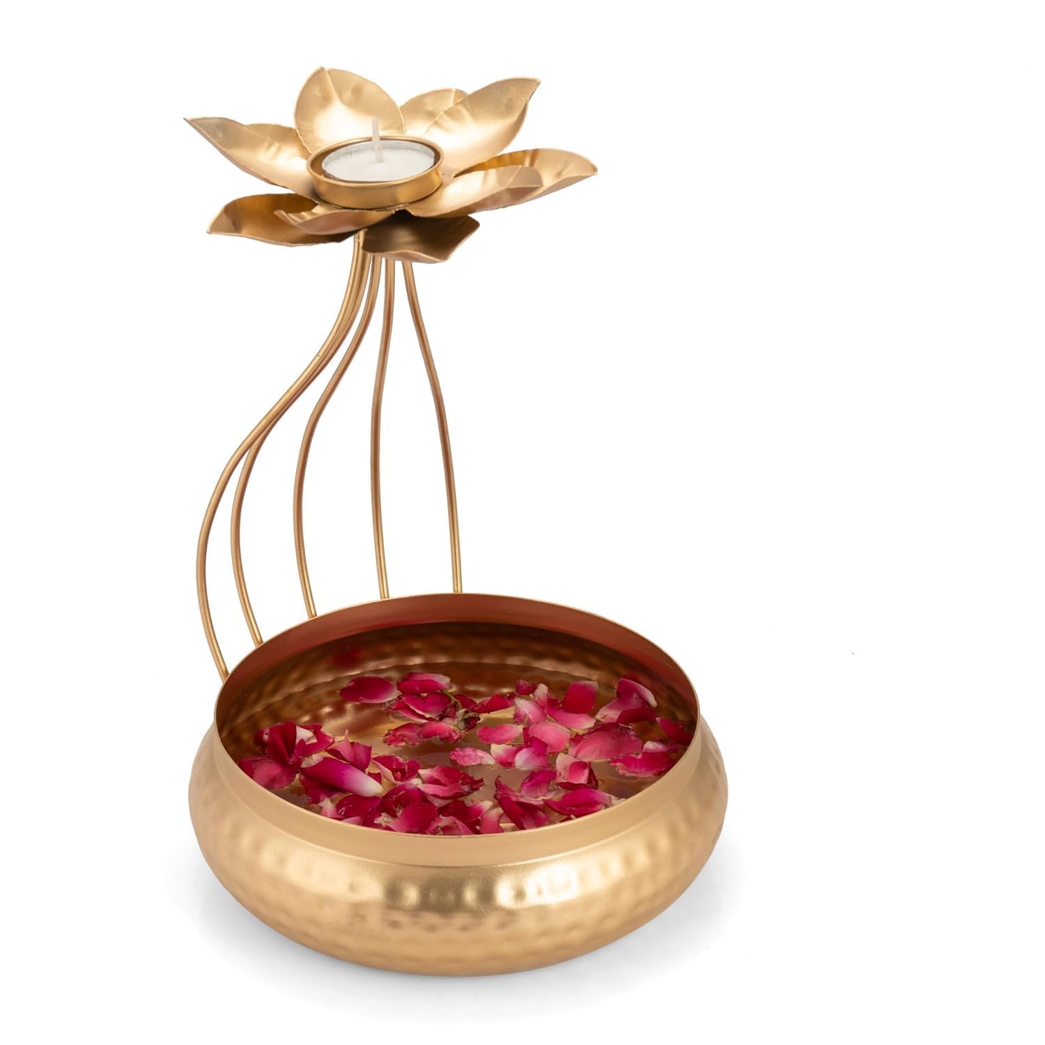 Lotus Urli Candle Holder Set - Diwali Decor -5 Lotus Urli Candle Holder Set - Diwali Decor -5