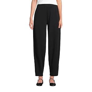 Lands End Womens Sport Knit High Rise Barrel Ankle Pants