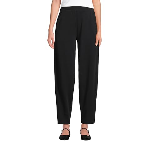 Lands End Womens Sport Knit High Rise Barrel Ankle Pants
