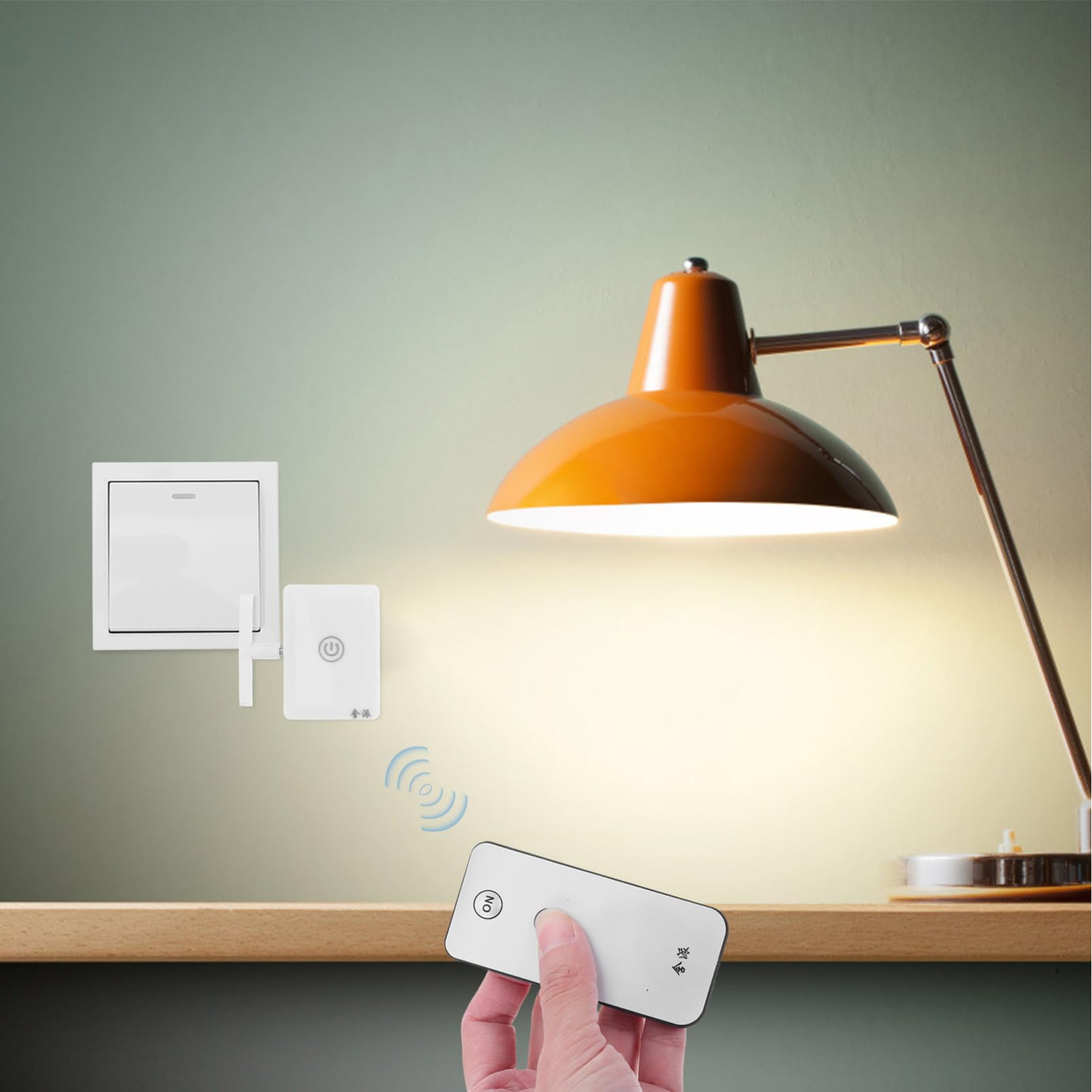 2 Juegos Controlador Inalámbrico de Luz con Remoto de Pulsadores Automáticos para Apagar Lámparas Sofá o Cama Instalación Sin Cableado