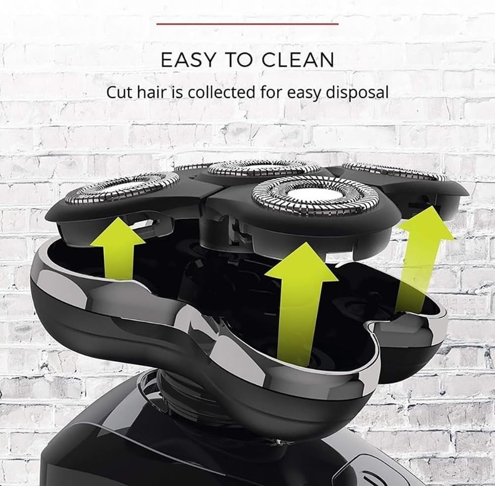 Rasoi elettrici per gli uomini, 5 in 1 Rasoio elettrico per gli uomini Wet Dry Head Rasoio elettrico Barba Trimmer Ricaricabile Macchina da barba Kit di toelettatura