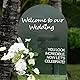 Hochzeits-Willkommensschilder, Hochzeitsaufkleber, Welcome to Our Love Story, Aufkleber, Selfie, Spiegel-Aufkleber für Party, Borad Just Married (weiß)