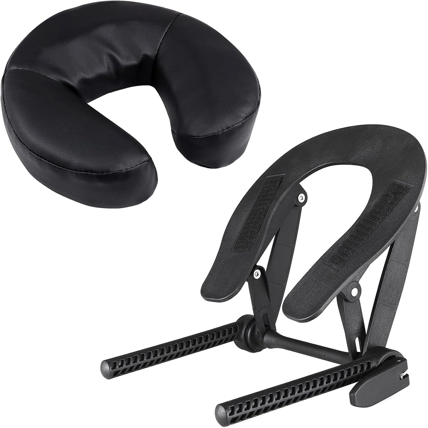 Kalolary Universal Face Cradle & Cushion for Massage Table, Adjustable Massage Headrest & Face Pillow Face Holder for Bed, Mattress Top Massage Kit Head Face Rest for Salon Home