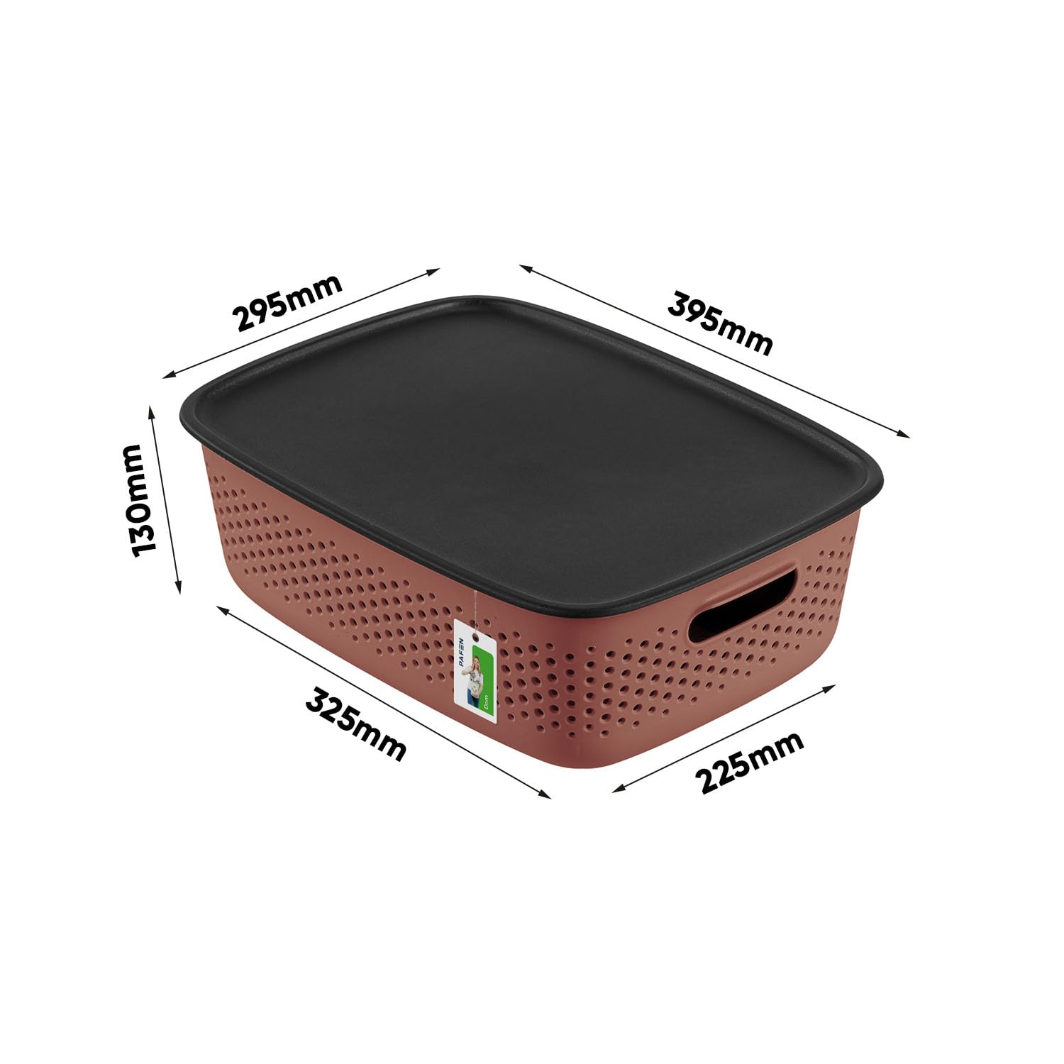Pojemniki do Przechowywania Zestaw 5 szt - 1x 45 L, 2x 10 L, 2x 17 L - Kosz, Pudło z Tworzywa Sztucznego, bez BPA, z Otworami, Możliwość Sztaplowania – Dust