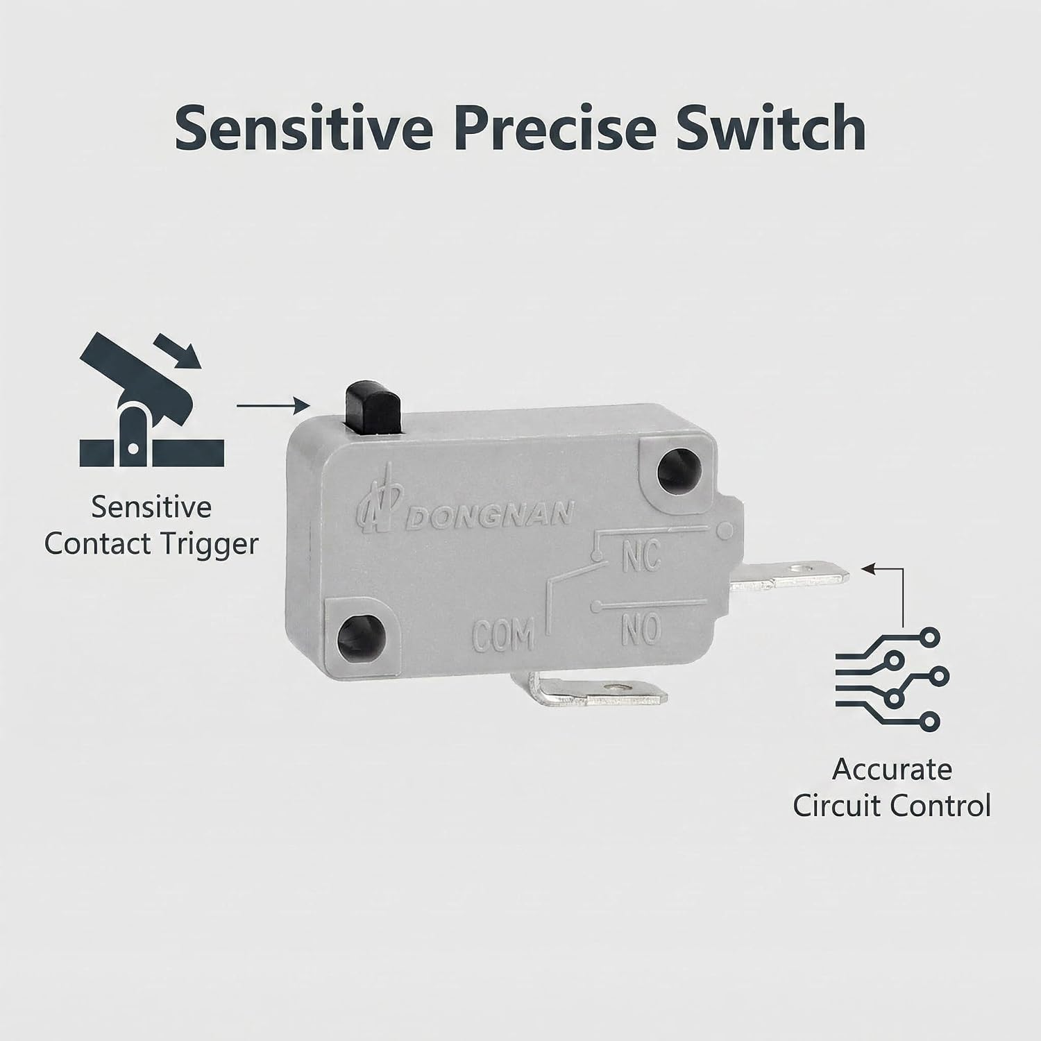 KW3A Microwave Oven Door Switch 16A 125V/250V Door Interloc (2 Normally Open and 2 Normally Close) Suitable for Most Brand Microwave ovens Door Interloc Switch