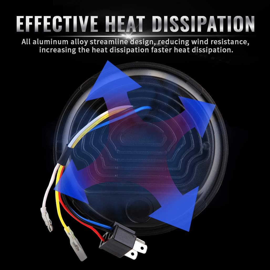 🛒 Crazy Deals Z-OFFROAD 5-3/4 5.75 inch LED Headlight with Halo DRL Bulb Kit Motorcycle Headlamp Compatible with Harley Davidson Dyna Softail Sportster Wide Glide Iron 883 Street Bob Low Rider - Black