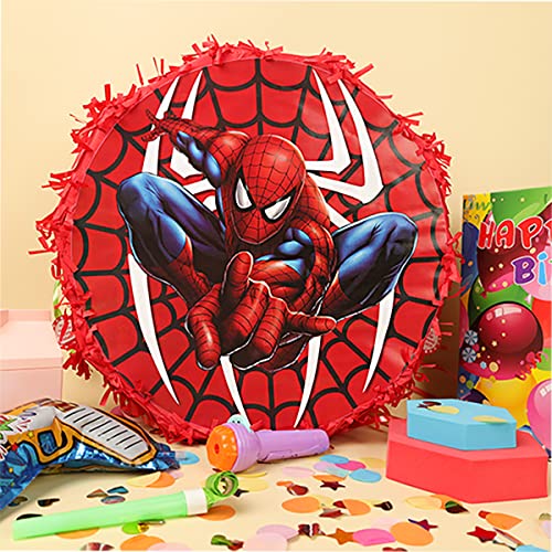 Spider Pinata Birthday Decoration(14 X 13 X 3 In), Piñata For Spider Hero Party Favor Supplies For Boys Kids, Perfect Fillable Candy Bulk Fillers, Popular Interactive Games For Carnival Fesivals, Celebration, Halloween, Outdoor Indoor Activity #TOP4