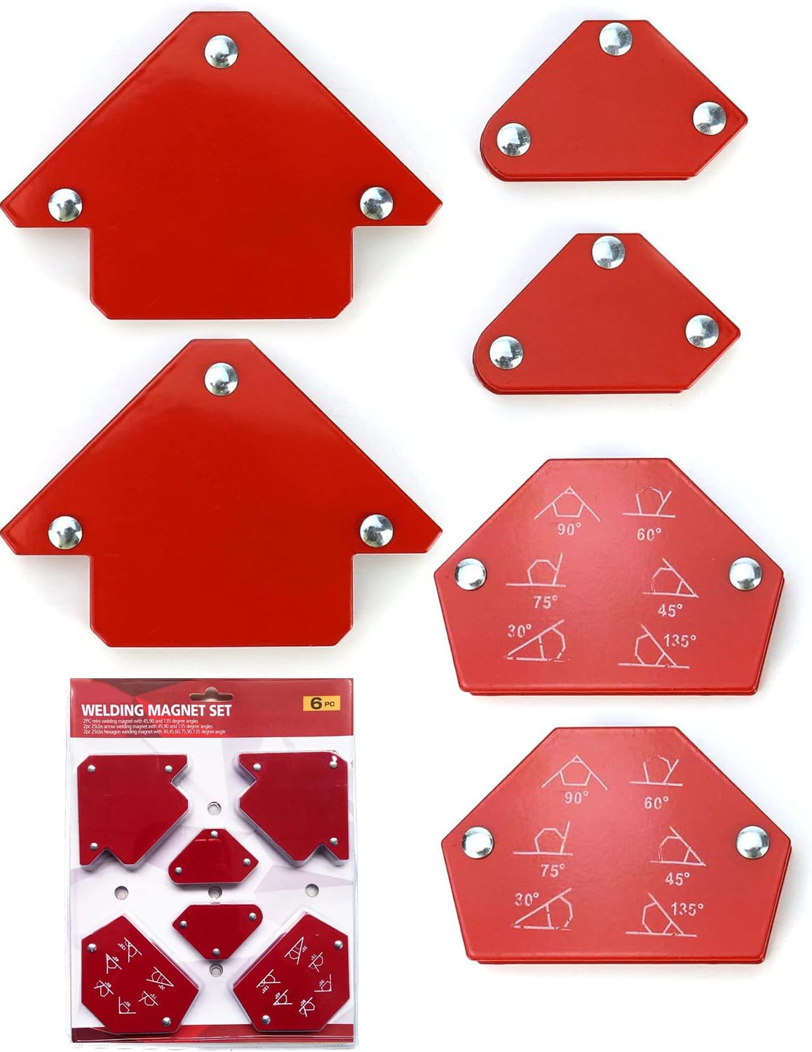 MECRAAF® 6Pcs Multi Angle magnetic welding holder clamps set | Welding Positioner | Fixed Angle Soldering Locator Tools | Strong magnet pull for accurate alignment in fabrication works (B0CYLXKG8F) Amazon Price History, Amazon Price Tracker