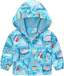 Casaco infantil à prova de vento com capuz estampado com zíper jaqueta infantil para meninos outono casaco e jaqueta para meninos